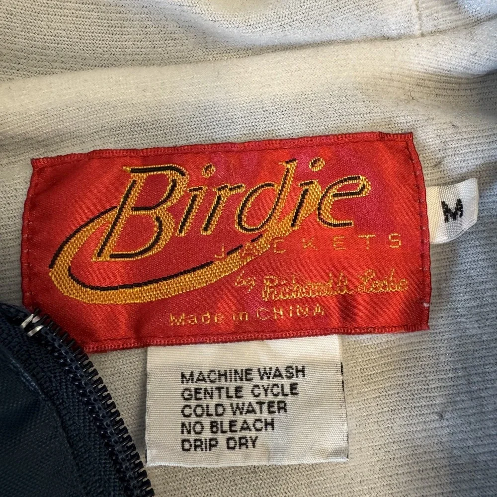 Vintage Birdie Bomber Jacket Yellow Quarter‎ Zip USA Boys Youth M Richard Leslie